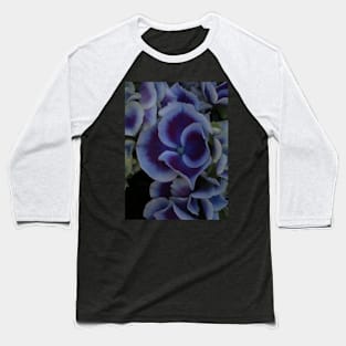 Hydrangea in Blue Baseball T-Shirt